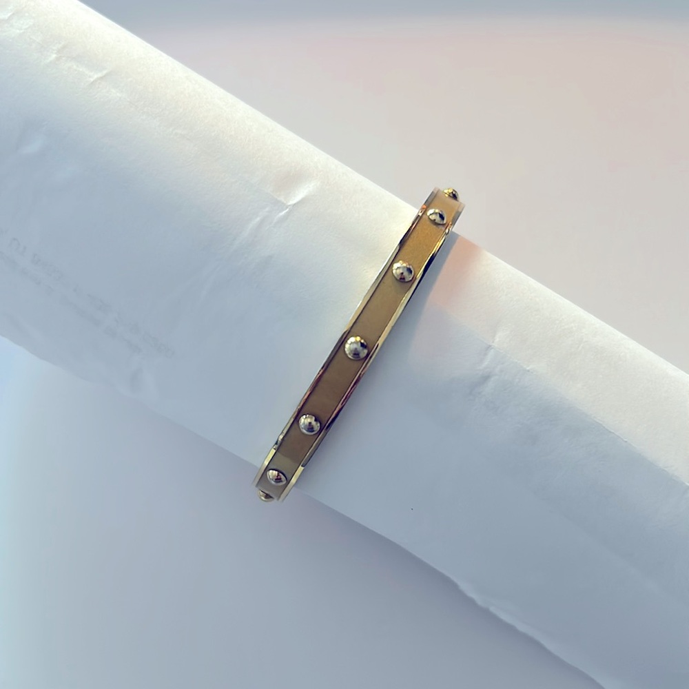 Coach Signature Gold-tone Studded Bangle